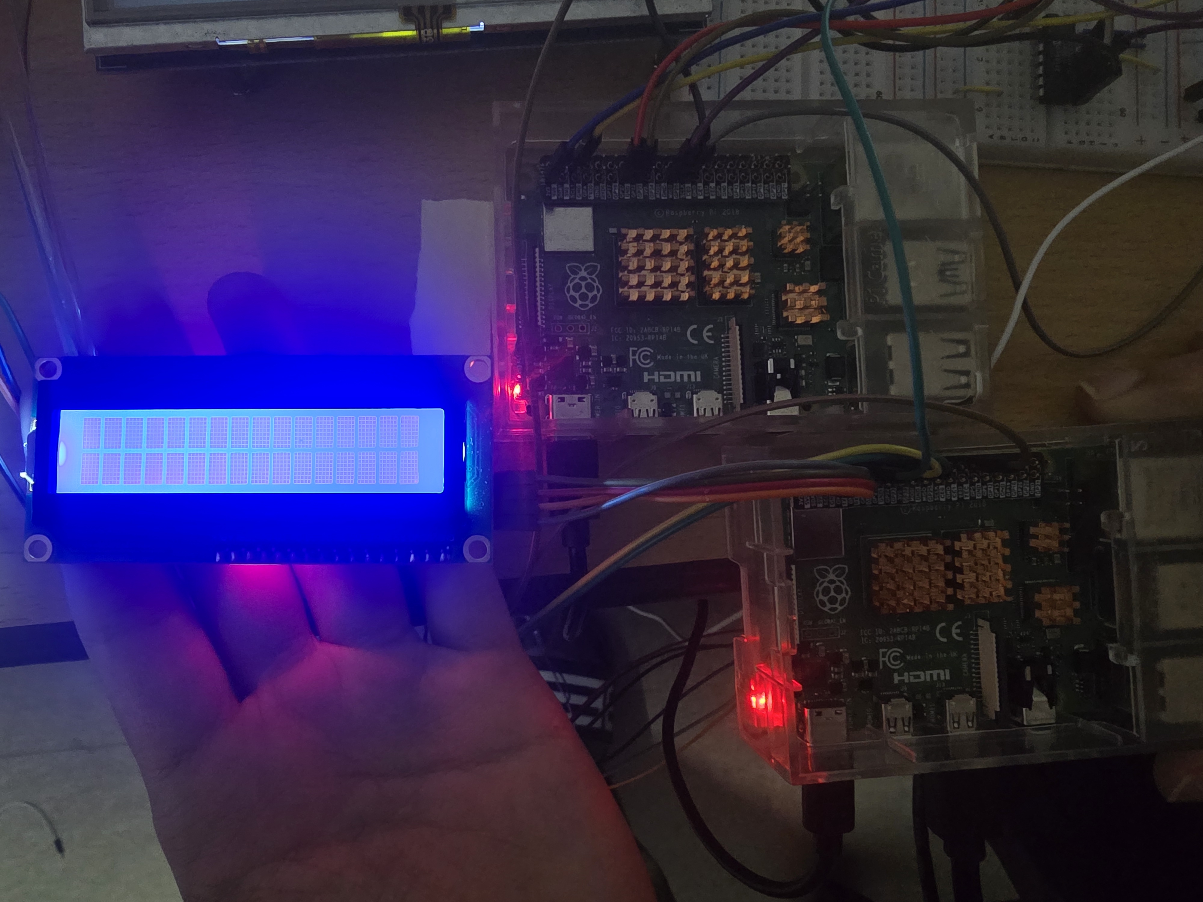 Raspberry Pi 회로와 LCD 프로토타입