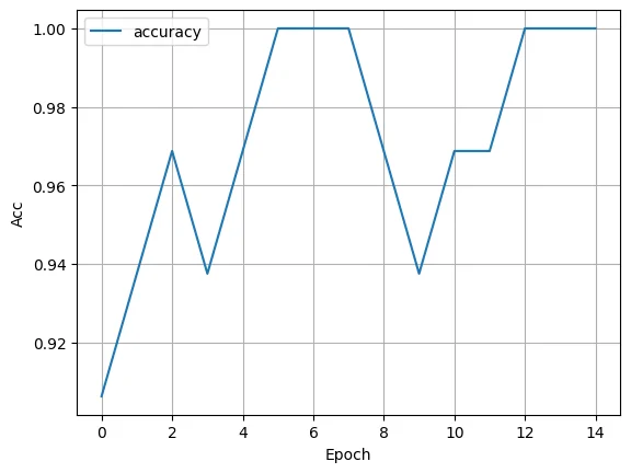 15 epoch 동안 0.9 이상에서 변동한 CNN accuracy