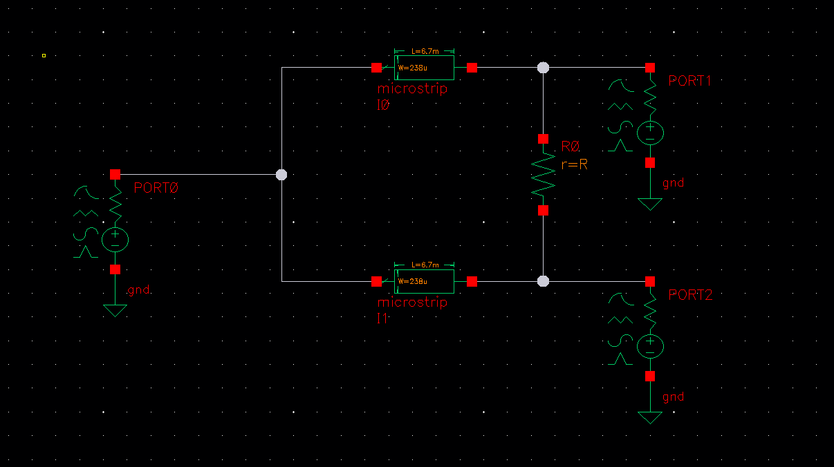 Wilkinson divider schematic